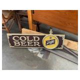 Schlitz Cold Beer Advertising Sign