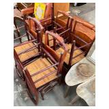 Set of 8 Rush Bottom Chairs