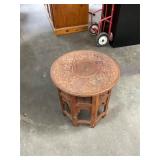 Inlaid Carved Indian Table
