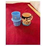 Mr. Peanut and Flintstones Mugs