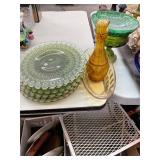 Vintage Green Thumbprint Plates