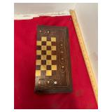 Inlaid Brass Vintage Chess Set