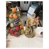 Figurine and Ceramic Fruit Tree