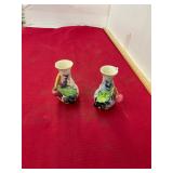 2 Vintage Fruit Vases