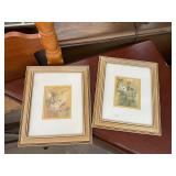 2 Oriental Floral Wall Hangings