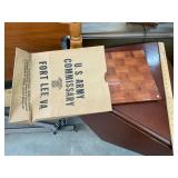 Vintage Wooden Placemats Fort Lee Commissary Bag