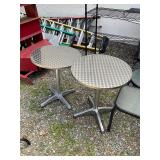 2 Stainless Bistro Tables