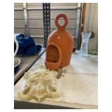 Bird Feeder and Concrete Face