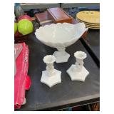 3 Piece Koi Milk Glass Fish Set