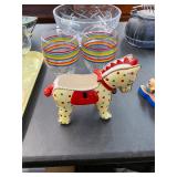 Vintage Glasses and Horse