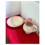 Pink Bowl and Pitcher