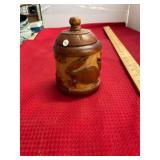 Carved Wooden Crab Trinket Box