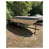 22ft Boat on Homemade Trailer
