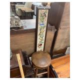 Bird Art Needlepoint and Stool