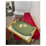Ice Bucket and Serving Trays Lot