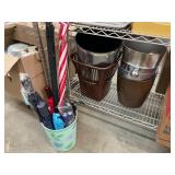 Waste Baskets and Umbrellas Lot