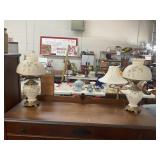 Pair of Electric Globe Lamps