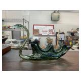 Art Glass Swan Decor