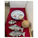 Nautical Pewter and Rope Lot