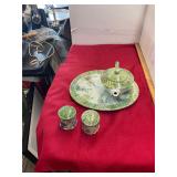 CB Tea Pot, Salt and Pepper and Serving Platter