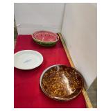 Pie Plates and Watermelon Bowls Lot