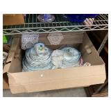 Service for 6 Blue Flower Dishes