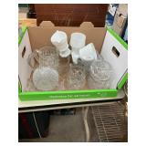 Crystal and Milk Glass Lot