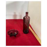 2 Piece Amethyst Glass Lot