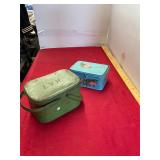 2 Vintage Metal Lunch Boxes