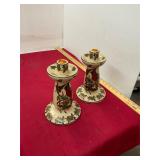 2 Cardinal Candle Holders