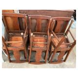 6 Antique Oak Chairs