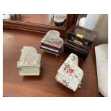 4 Piano Jewelry Boxes