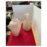 2 Art Glass Vases