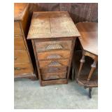 Antique Oak Drawer Side Table