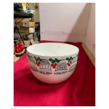 Vintage Christmas Enamel Bowl