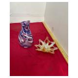 2 Piece Art Glass Lot
