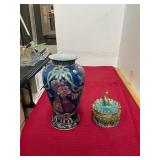 Vase and Peacock Trinket Dish