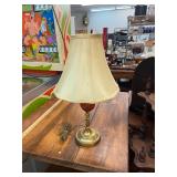 Etched Cranberry Lamp