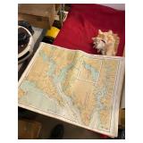 Conch Shell and Nautical Charts