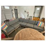Teak Crate and Barrel Sectional Sofa
