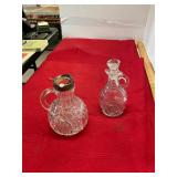 2 Crystal Antique Cruets