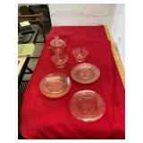 Pink Depression Glass Lot
