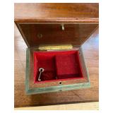 Inlaid Dresser Music Box with Key