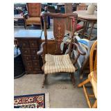 Antique Inlaid Rocker