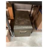 Green Metal Vintage File Drawer