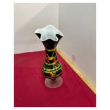 Black Art Glass Vase