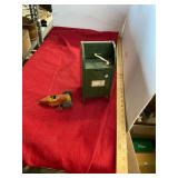 Vintage Mailbox Bank and Tin Car
