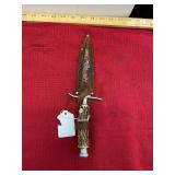 Vintage Bone Handled Dragon Hunting Knife
