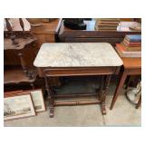 Antique Marble Top Table with Drawer