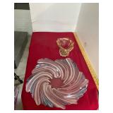 Large Decorative Bowl and Art Glass Vase